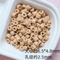 Solid Color Cylindrical Pony Beads Acrylic 6mm 50pcs 13