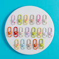 Enamel Heart Pattern Zinc Alloy Swivel Buckle Keychain Clasps 20pcs