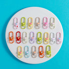 Enamel Heart Pattern Zinc Alloy Swivel Buckle Keychain Clasps 20pcs