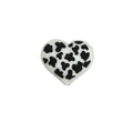 Silicone 3D Focal Beads Love Leopard Raised Heart Pattern 20pcs 6