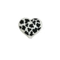 Silicone 3D Focal Beads Love Leopard Raised Heart Pattern 20pcs 6