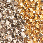 Irregular Gravel Shaped CCB Plastic Beads 7mm Glossy Gold and Silver 200pcs