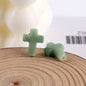 Imitation Jade Ink Color Cross Acrylic Beads 15mm Glossy Swirl 100pcs 7