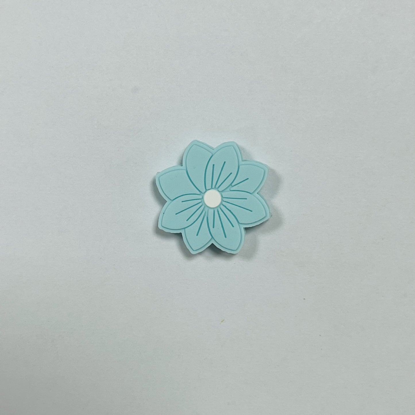Silicone Focal Beads Flower Macaron Color Etched Petal Design 20pcs 7