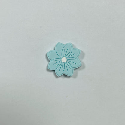 Silicone Focal Beads Flower Macaron Color Etched Petal Design 20pcs 7