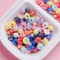 Plating Small Flying Saucer Acrylic Beads 10mm UV Colors Mixed 20pcs 18