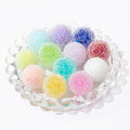 Opaque Bubblegum Beads 15-19mm Macaron Textured Raised Dots 10pcs
