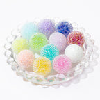 Opaque Bubblegum Beads 15-19mm Macaron Textured Raised Dots 10pcs