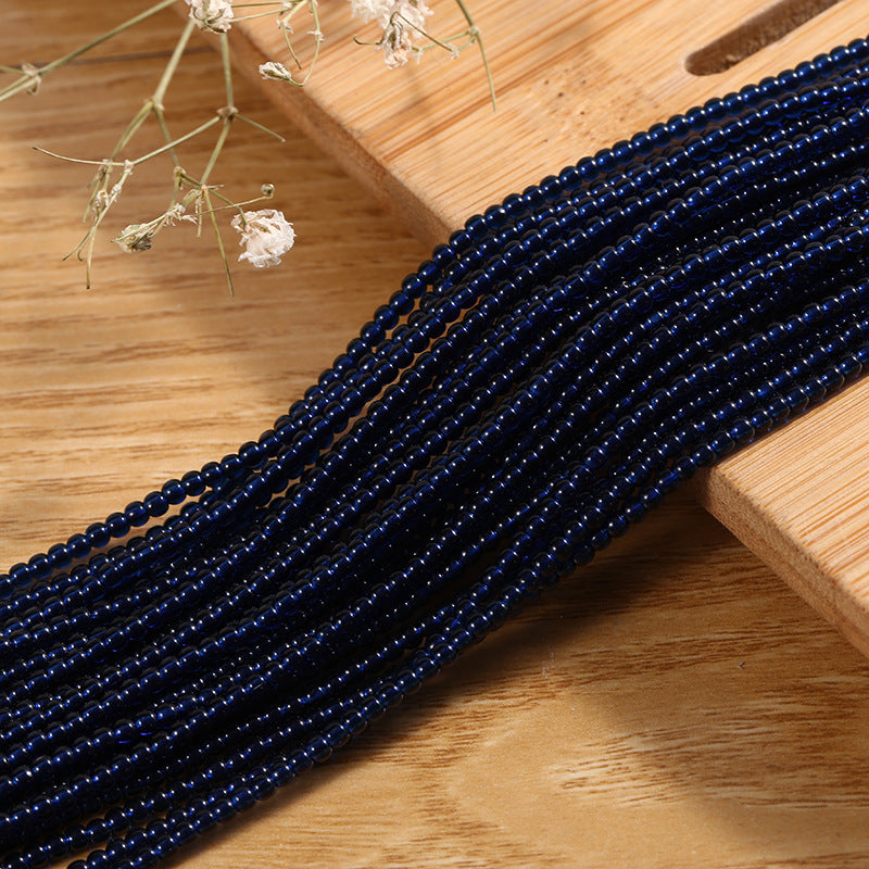 Colored Transparent Seed Glass Beads 2mm 2 Strands 400pcs 6