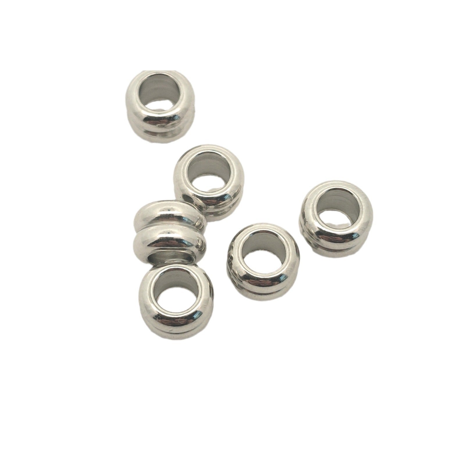 Stainless Steel Double Arc Spacer Beads 5-7mm 100pcs 5