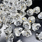 Czech Glass Beads Flower 12mm Iridescent Crystal Clear 50pcs 29