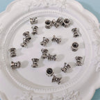 Alloy Lotus Pedestal Bead Caps 6mm 8mm Double-Sided 100pcs 4
