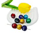 Rubberized Matte Painted Love Word Acrylic Beads 16mm 50pcs 5