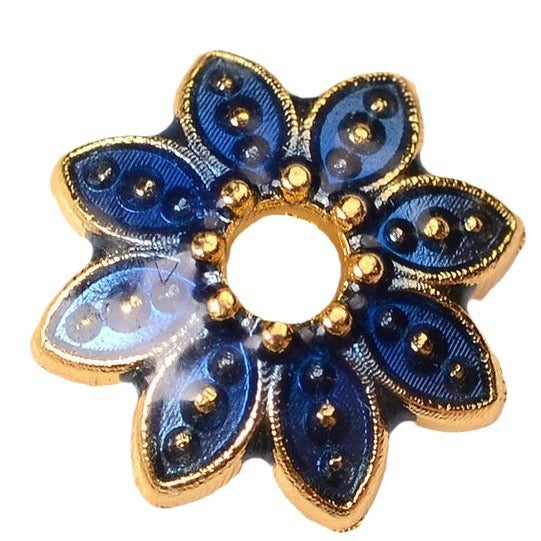 Alloy Flower Bead Caps 10mm Colorful Enamel Tibetan 100pcs 4