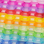 Matte Clear Acrylic Open Chain Links 20mm Colorful 100pcs