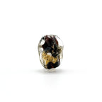 Lampwork Glass Beads Irregular Oval Gold Dust Filled 13mm 10pcs 3