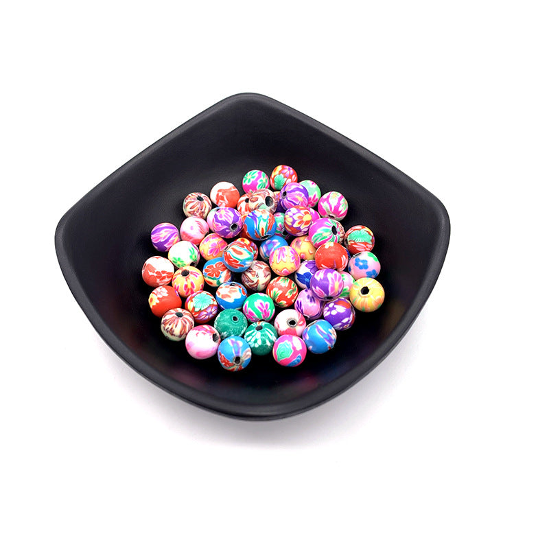 Round Clay Beads 6-8-10mm Vintage Pattern Polymer 1000pcs 2