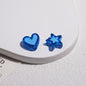Double Sided Star & Heart Acrylic Beads 11mm Enamel Glossy 50pcs 5