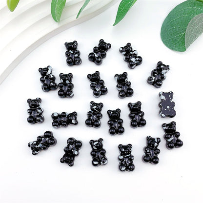Spray Painted Butterfly Heart Star Acrylic Beads Black and White 100pcs 11