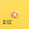 Glossy Bread Resin Beads Round 2.3mm Hole Warm Golden Colors 20pcs 6
