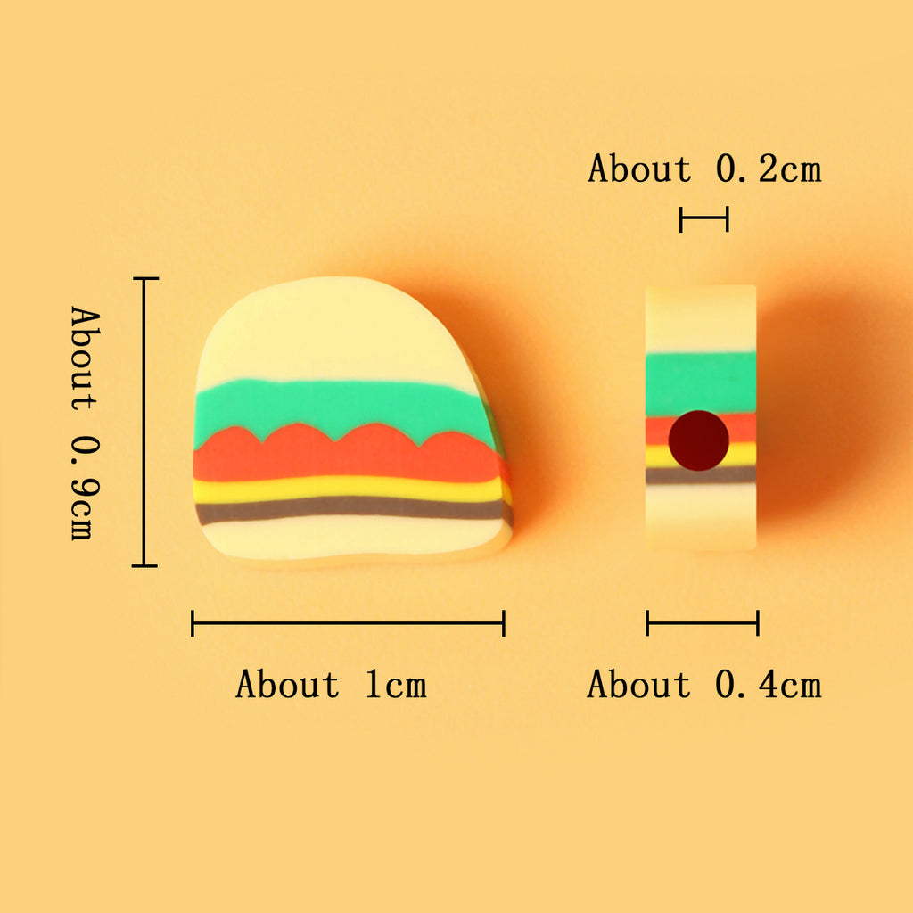 Flat Clay Beads 10mm Hamburger Colorful Polymer 100pcs 2