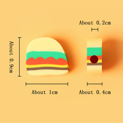 Flat Clay Beads 10mm Hamburger Colorful Polymer 100pcs 2