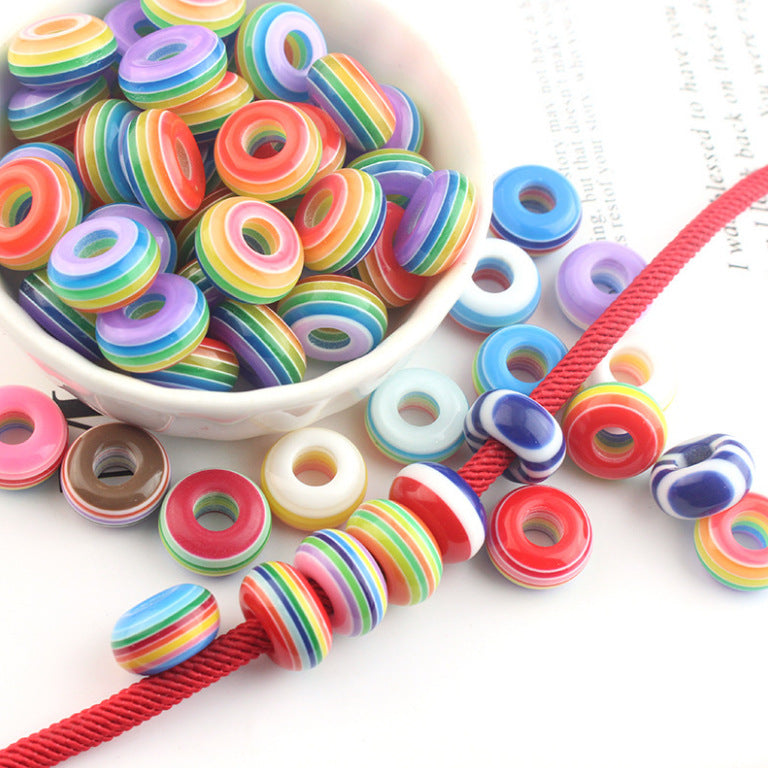 Resin Donut Spacer Beads 14mm Colorful 500pcs