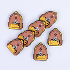 Silicone Focal Beads Backpack Warm Tones Pocket Detail 20pcs 4