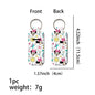 Cartoon Character Chapstick Holder Keychain Neoprene Colorful 8pcs 20