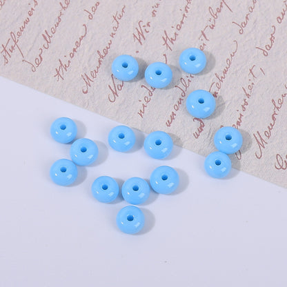 Glass Round Spacer Beads 6mm 8mm Imitation Jade Color 100pcs 7