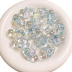 Clear Plated Cloud Acrylic Beads 22x32mm Chubby Pastel Iridescent 10pcs 5