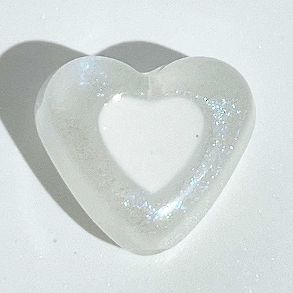 Glow Heart Acrylic Beads 15mm Two-Color Glow In The Dark 50pcs 5