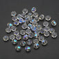 Faceted Glass Beads 8mm Watermelon Electroplated Iridescent 30pcs 17