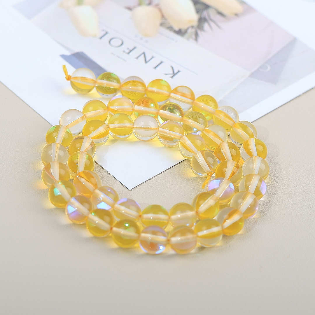 Mermaid Round Glass Beads 6mm Matte Pastel Jewel Tones 40pcs 32