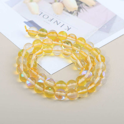 Mermaid Round Glass Beads 6mm Matte Pastel Jewel Tones 40pcs 32