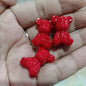 Baking Painted Bear Acrylic Beads 18x24mm Glossy Colorful 100pcs 7
