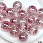 Luminous Rose Resin Beads 16mm Round Multicolor 10pcs 5
