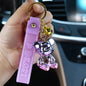 Acrylic Electroplated Bear Keychain with Silicone Strap Colorful Charm 3