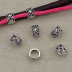 Alloy Hollow Coin Patterned Spacer Beads 8*5mm Antique Silver 100pcs