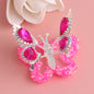 Fancy Butterfly Rhinestone Beads Alloy Spring Action Wings 5pcs 15