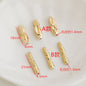 Brass Irregular Tube Metal Beads 6x18mm 4.5x21mm Hammered Texture 10pcs 6