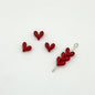 Painted V-Shaped Heart Acrylic Beads 6.7x8mm Glossy Mixed Colors 10pcs 17