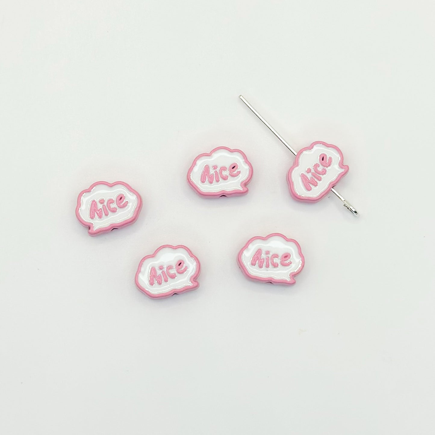 Frame Metal Beads 9x12mm Baking Painted Enamel Alloy 10pcs 8