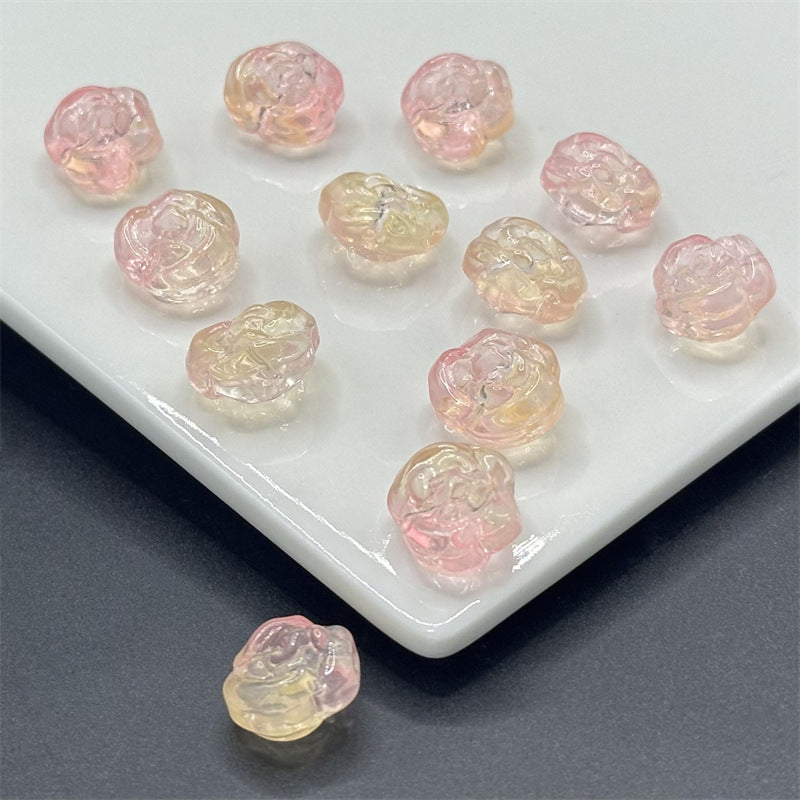 Czech Glass Beads Rose 12mm Soft Purple Pink 100pcs 22
