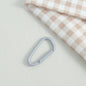 Metal D Shaped Spring Trigger Key Rings 46mm Colorful Painted 20pcs 21