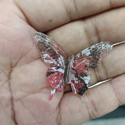 Transparent Swallowtail Acrylic Beads 25x45mm Colored Printing 100pcs 9