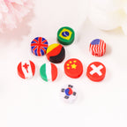 Flat Clay Beads 10mm Polymer Colorful Flag Series 100pcs 4