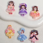 Plating Princess Lolita Series Resin Beads Glossy Pastel Colors 10pcs 3