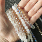 Frosted Glass Beads 4-8mm Soft Matte Glow Translucent Colors 2