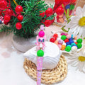 Silicone 3D Focal Beads Stitch Cat Pink Figure Design 20pcs 6